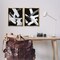 Stupell Industries Abstract Lines White on Black 2 pc Framed Floater Canvas Wall Art Set Design by Susan Jill